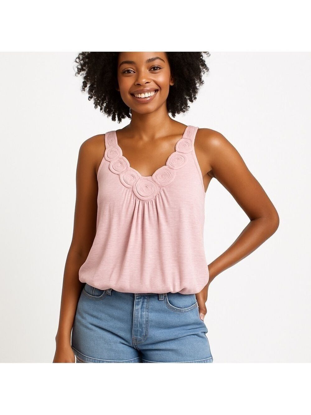 𝅺WET SEAL Rose Colored Tank Top